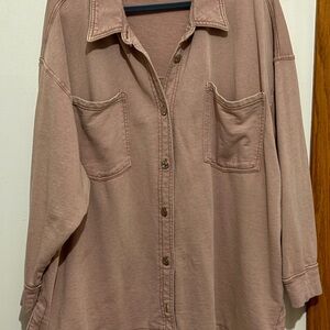 Maurices Plus Rose Button Down Shirt